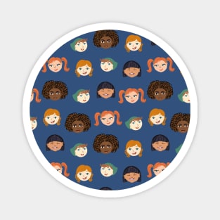 Kid portraits pattern Magnet